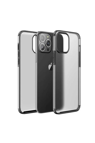 HEPTEKİLETİŞİM Iphone 13 Pro Max Kılıf Köşe Korumalı Arkası Mat Buzlu Sert Kapak (VOLKS) ürün görseli 1