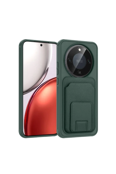 HEPTEKİLETİŞİM Honor Magic 8 Lite 5G Kılıf Kartlıklı TPU Darbe Emici Deri Dokulu Kapak (bikart) ürün görseli 1