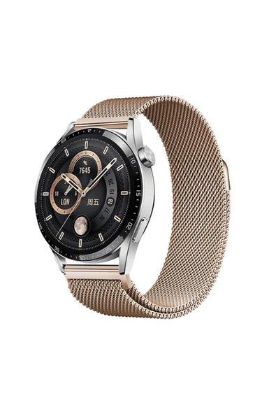HEPTEKİLETİŞİM Galaxy Watch Active 2 40mm HPTK Band-12 20mm Metal Hasır Kordon-Rose Gold ürün görseli 1