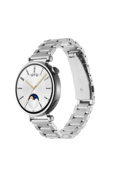 HEPTEKİLETİŞİM Huawei Watch GT4 41mm (18 mm) Metal Kordon Paslanmaz Çelik Tasarım (KRD-04) ürün görseli 1