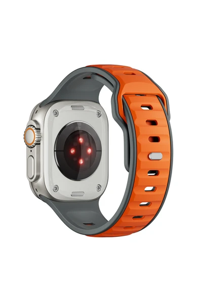 HEPTEKİLETİŞİM Apple Watch 2/3/4/5/6/7/8/se/nike/Ultra 49mm Silikon Kordon Strap Kayış (KRD-135) ürün görseli 1