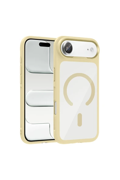 HEPTEKİLETİŞİM Apple iPhone 17 Air Kılıf M-Safe Şarj Özellikli Metal Kamera Çerçeveli Kapak (TİKO) ürün görseli 1