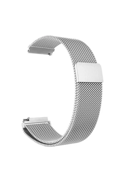 HEPTEKİLETİŞİM Galaxy Watch 42mm (20mm) Uyumlu KRD-12 Metal HPTK Kordon-Gümüş ürün görseli 1