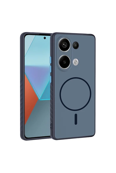 HEPTEKİLETİŞİM Xiaomi Redmi Note 13 Pro 4G Kılıf M-safe Şarj Destekli Kamera Korumalı Darbe Emici Kapak (tea) ürün görseli 1