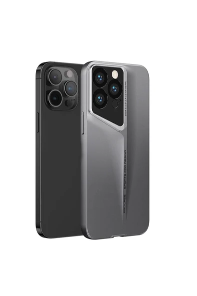 HEPTEKİLETİŞİM Apple iPhone 15 Pro Kılıf Ultra İnce Kamera Korumalı Sert Rubber HPTK Procase Kapak-Titanyum-Gri ürün görseli 1