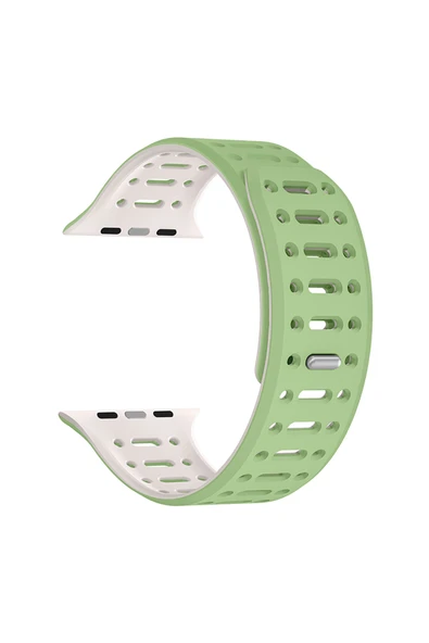 HEPTEKİLETİŞİM Watch 38mm Uyumlu HPTK KRD-124 Silikon Kordon Strap Kayış-Açık Yeşil-Starlight ürün görseli 1