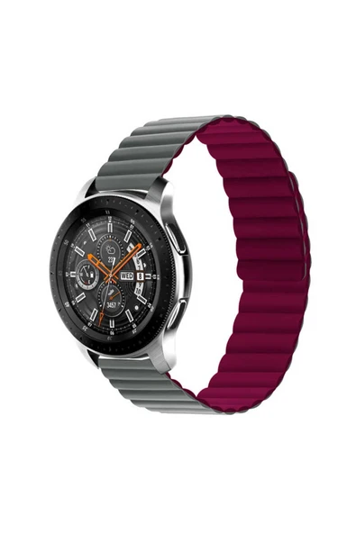 HEPTEKİLETİŞİM Gear S2 Uyumlu KRD-52 HPTK Kordon-Gri-Kırmızı ürün görseli 1