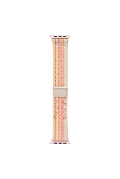 HEPTEKİLETİŞİM Watch 44mm Uyumlu KRD-91 Hasır Kordon Strap Kayış HPTK- Pembe ürün görseli 1