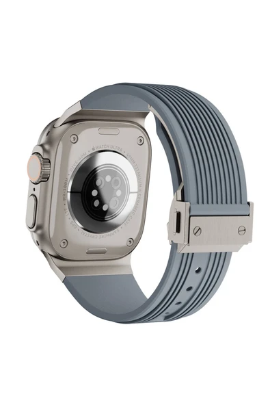 HEPTEKİLETİŞİM Watch 7 45mm HPTK KRD-113 Spor Görünümlü Silikon Kordon-Gri ürün görseli 1