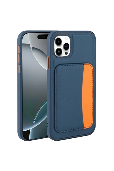 HEPTEKİLETİŞİM iPhone 11 Kılıf Kartlıklı Silikon Darbe Emici Köşe Korumalı Kapak (x-kart) ürün görseli 1