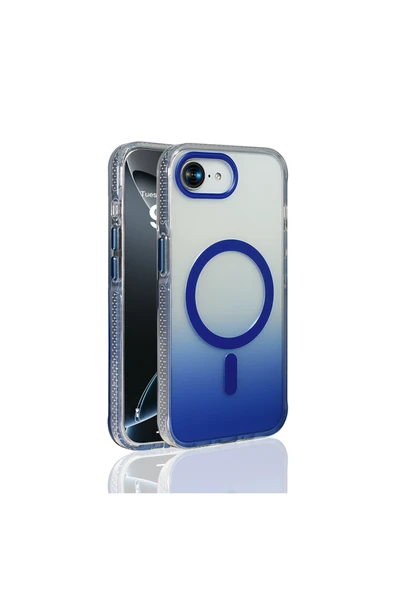 HEPTEKİLETİŞİM Apple iPhone 16E Kılıf M-safe Şarj Özellikli Transparan Renk Geçişli Kapak (toros) ürün görseli 1