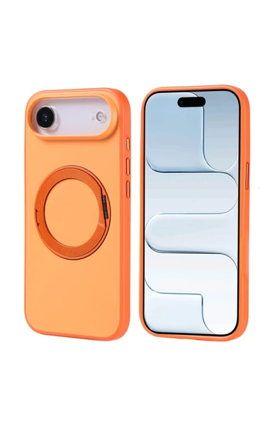 HEPTEKİLETİŞİM Apple iPhone 17 Air Kılıf M-Safe Şarj Özellikli Standlı Silikon Kapak (PROTON) ürün görseli 1