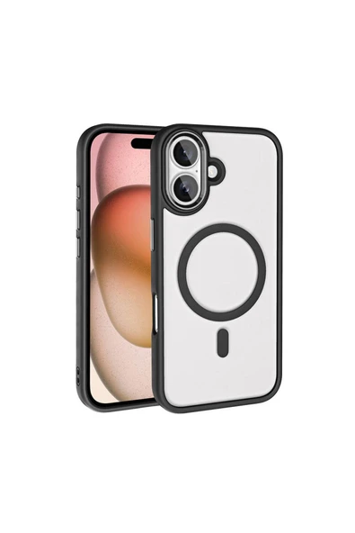 HEPTEKİLETİŞİM Apple iPhone 16 Kılıf Kamera Çıkıntılı Şarj Destekli Renkli Hassas Butonlu Kapak (Krom-Mag) ürün görseli 1