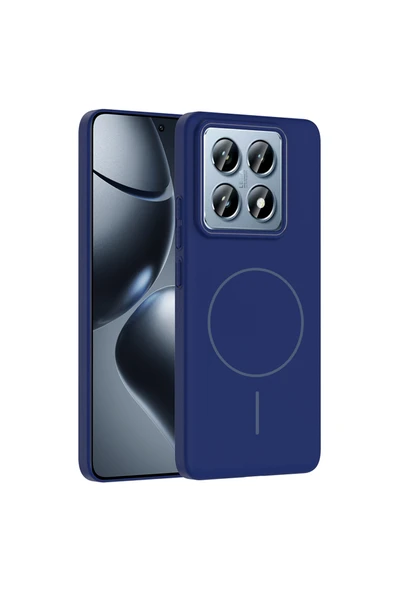 HEPTEKİLETİŞİM Xiaomi 14T Pro Kılıf Magsafe Şarj Özellikli Silikon Kapak (RUBY) ürün görseli 1
