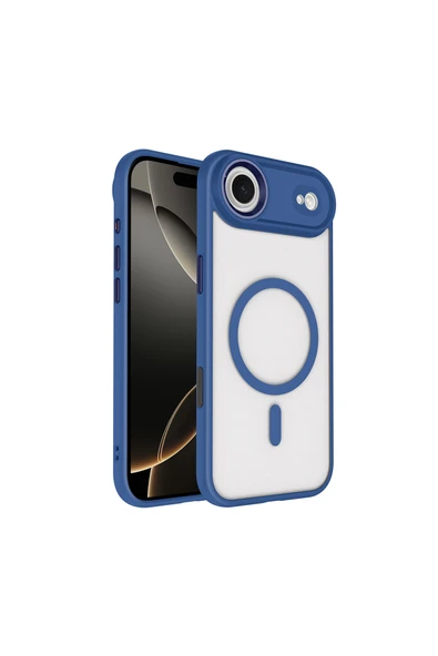 HEPTEKİLETİŞİM Apple iPhone 17 Air Kılıf Kamera Çıkıntılı Şarj Destekli Renkli Hassas Butonlu Kapak (KROM-MAG) ürün görseli 1
