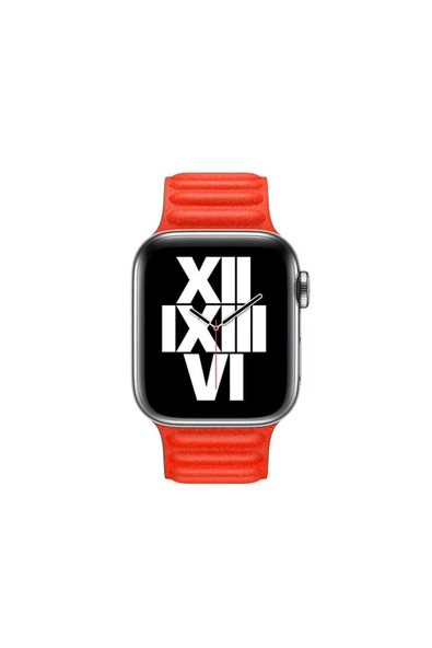 HEPTEKİLETİŞİM Watch 38mm Uyumlu KRD-34 Deri HPTK Kordon-Kırmızı ürün görseli 1