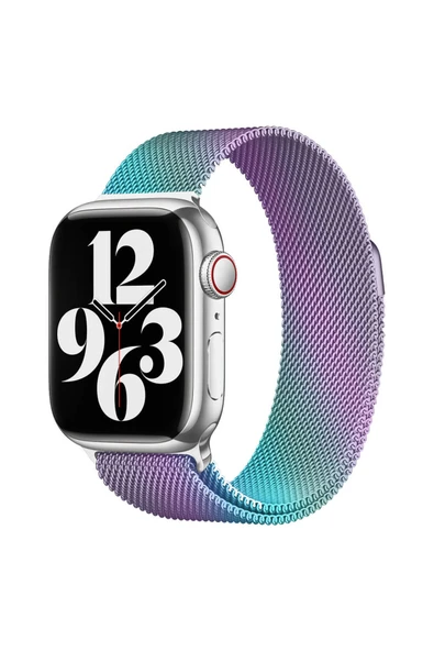 HEPTEKİLETİŞİM Apple Watch 2/3/4/5/6/7/8/9/se/ultra/nike 42mm 44mm 45mm 49mm Metal Kordon Tasarım (band-01) ürün görseli 1