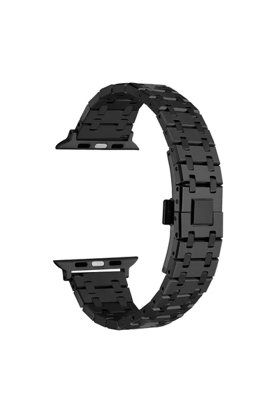 HEPTEKİLETİŞİM Watch Ultra 49mm Uyumlu KRD-83 Metal HPTK Kordon-Siyah ürün görseli 1