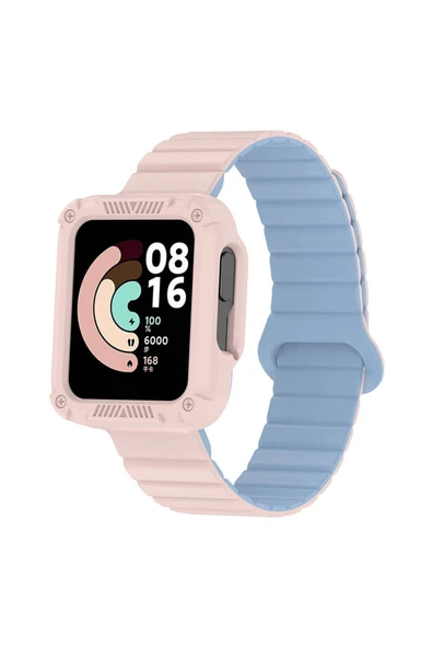 HEPTEKİLETİŞİM Xiaomi Redmi Watch 2 Silikon Kordon Strap Kayış Parçalı Çizgili Tasarım (KRD-105) ürün görseli 1