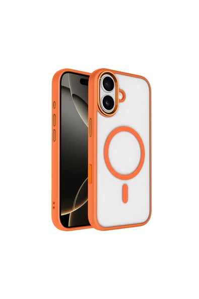 HEPTEKİLETİŞİM Apple iPhone 17 Kılıf Kamera Çıkıntılı Şarj Destekli Renkli Hassas Butonlu Kapak (KROM-MAG) ürün görseli 1