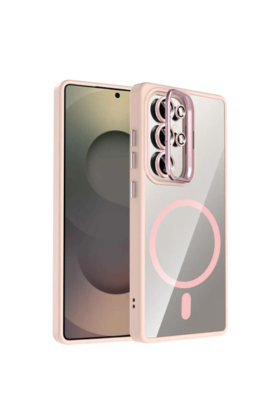 HEPTEKİLETİŞİM Samsung Galaxy S25 Ultra Kılıf Standlı ve Kamera Lens Hediyeli M-Safe Şarj Özellikli Kapak (etro) ürün görseli 1