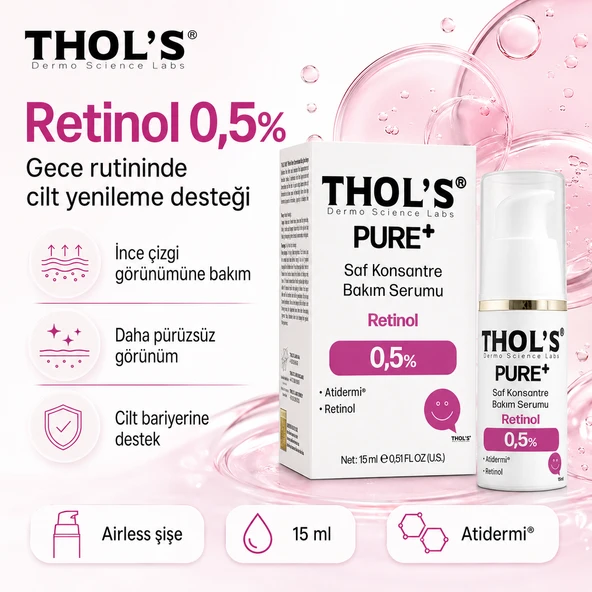 THOLS THOL'S PURE+ RETINOL 0,5% (TB64) SERUM - 15 ML ürün görseli 1