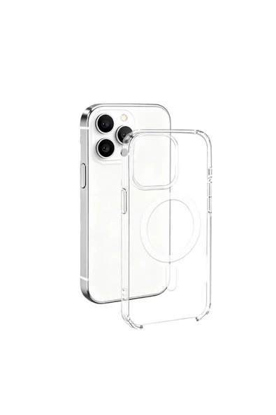 HEPTEKİLETİŞİM Apple iPhone 16 Pro Kılıf Wireless Şarj Özellikli Şeffaf Kapak (orjin) ürün görseli 1