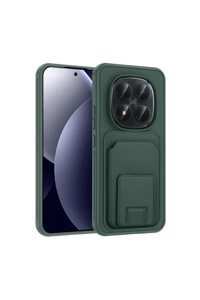 HEPTEKİLETİŞİM Xiaomi Redmi Note 15 Pro Kılıf Kartlıklı TPU Darbe Emici Deri Dokulu Kapak (bikart) ürün görseli 1