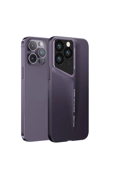 HEPTEKİLETİŞİM Apple iPhone 14 Pro Max Kılıf Ultra İnce Kamera Korumalı Sert Rubber HPTK Procase Kapak-Derin Mor ürün görseli 1