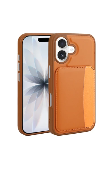 HEPTEKİLETİŞİM iPhone 16 Kılıf Kartlıklı Silikon Darbe Emici Köşe Korumalı Kapak (x-kart) ürün görseli 1