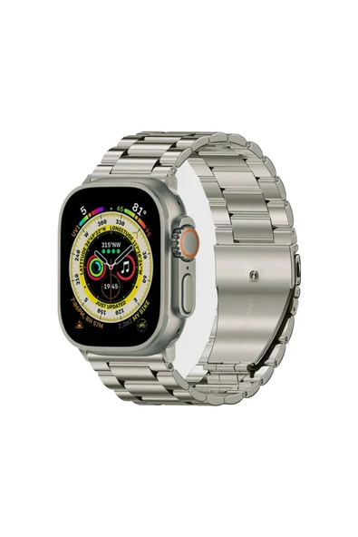 HEPTEKİLETİŞİM Watch Ultra 49mm Uyumlu KRD-93 Metal HPTK Kordon-Titanyum ürün görseli 1