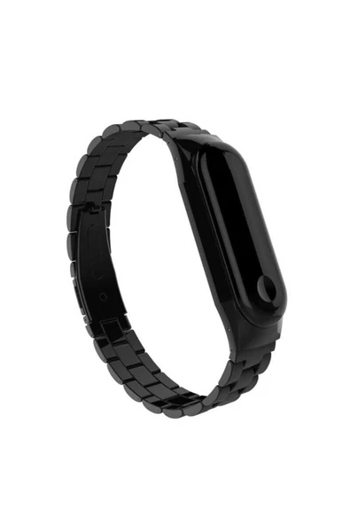 HEPTEKİLETİŞİM Xiaomi Mi Band 5 Uyumlu KRD-04 Metal HPTK Kordon-Siyah ürün görseli 1