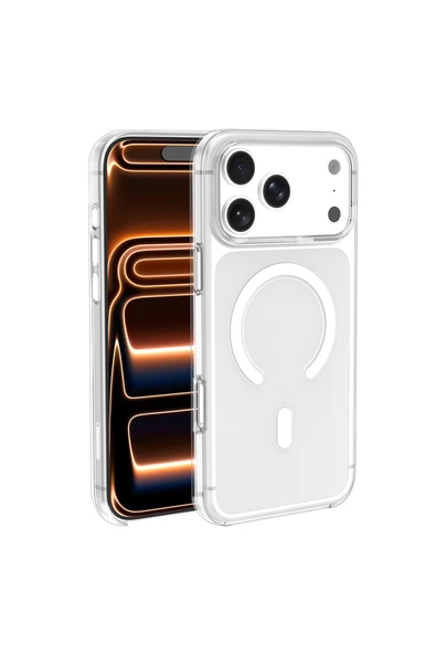 HEPTEKİLETİŞİM Apple iPhone 17 Pro Kılıf Wireless Şarj Özellikli Şeffaf Kapak (orjin) ürün görseli 1