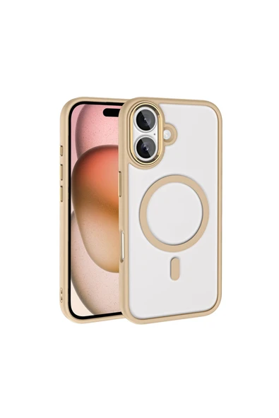 HEPTEKİLETİŞİM Apple iPhone 16 Kılıf Kamera Çıkıntılı Şarj Destekli Renkli Hassas Butonlu Kapak (KROM-MAG) ürün görseli 1