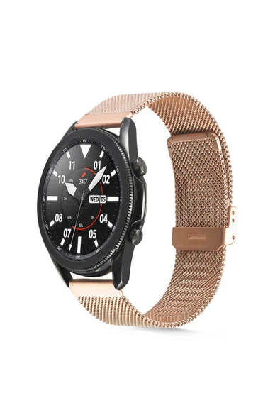 HEPTEKİLETİŞİM Galaxy Watch 46mm Uyumlu KRD-45 22mm Metal HPTK Kordon-Rose Gold ürün görseli 1