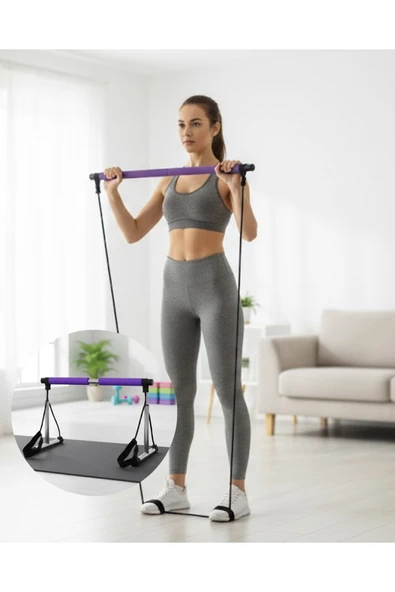 SAYARMARKT Pilates Bar Egzersiz Aleti Bilek Destekli Çok Yönlü Kullanım ürün görseli 1