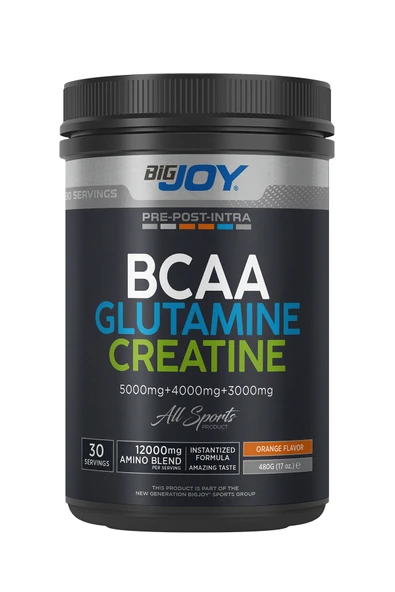Bigjoy Kreatin + Bcaa + Glutamin Portakal Aromalı 480 g 30 Servis Amino Asit ürün görseli 1
