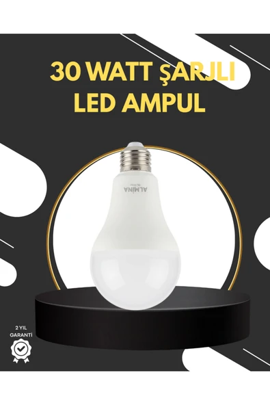 SAYARMARKT NHRHLS Acil Durumlar İçin Şarjlı LED Ampul 6400K Soğuk Beyaz (124914) 30 Watt ürün görseli 1