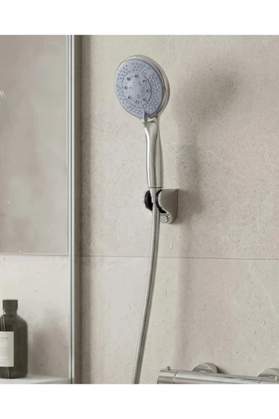SAYARMARKT Çok Fonksiyonlu 4 Kademeli El Duşu Seti Spiral Hortumlu Banyo Duş Başlığı ürün görseli 1