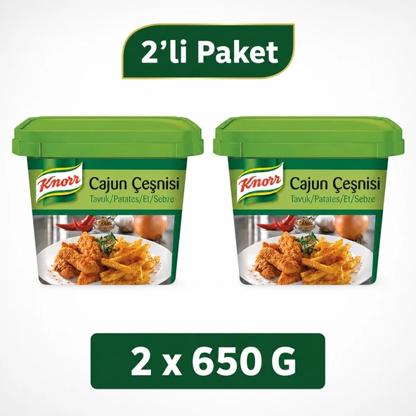 Knorr Cajun Çeşnisi 650 Gr x 2 Adet - Baharatlı Cajun Çeşni Karışımı ürün görseli 1