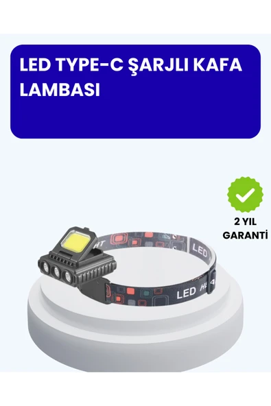 SAYARMARKT 800 Lumen LED Kafa Lambası COB ve XPE Led Type C Şarjlı Ayarlanabilir ürün görseli 1