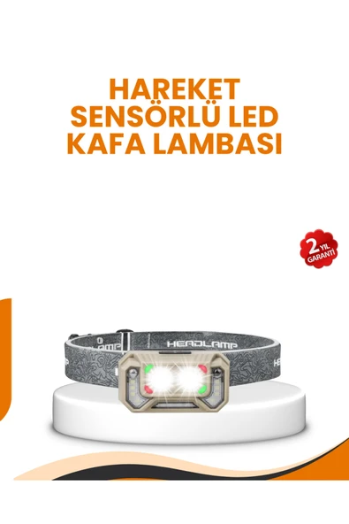 SAYARMARKT Uzun Menzilli Sensörlü LED Kafa Lambası Kamp ve Yürüyüş ürün görseli 1