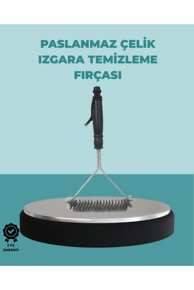 SAYARMARKT Uzun Saplı Paslanmaz Çelik Izgara Temizlik Fırçası ürün görseli 1