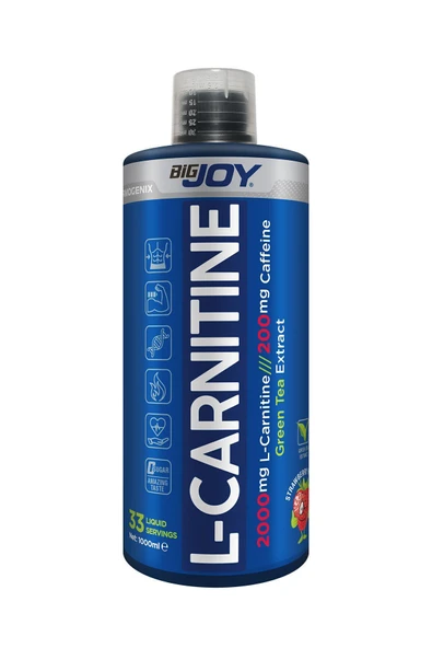 Bigjoy L-Karnitin Çilek Aromalı 1000 ml L-Carnitine (L-Karnitin 2000 mg / Servis) ürün görseli 1