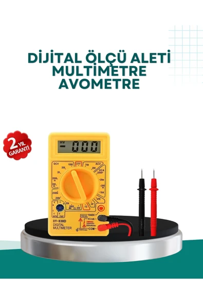 SAYARMARKT Elektrik Ölçüm Cihazı Dijital Multimetre 10 Amper Destekli ürün görseli 1