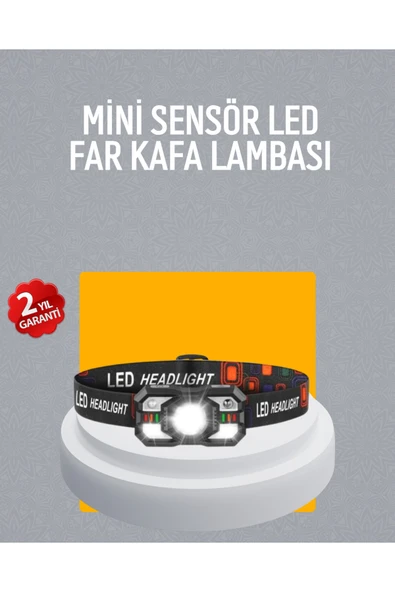 SAYARMARKT Şarj Edilebilir LED Far Hareket Sensörlü 5 Modlu Outdoor ürün görseli 1