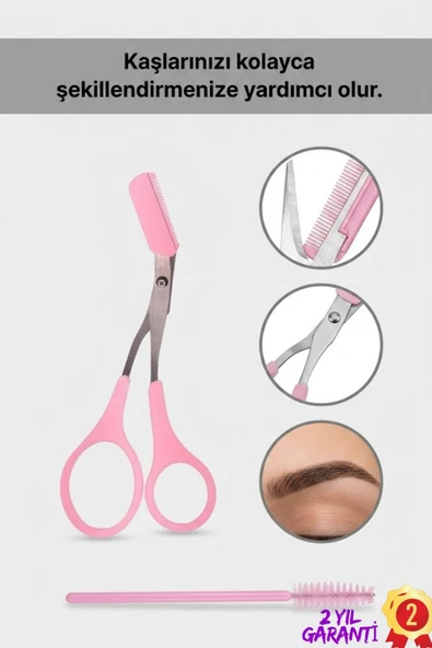 SAYARMARKT Taraklı Kaş Makası Ergonomik Tasarım Pratik Kaş Alma Aracı ürün görseli 1