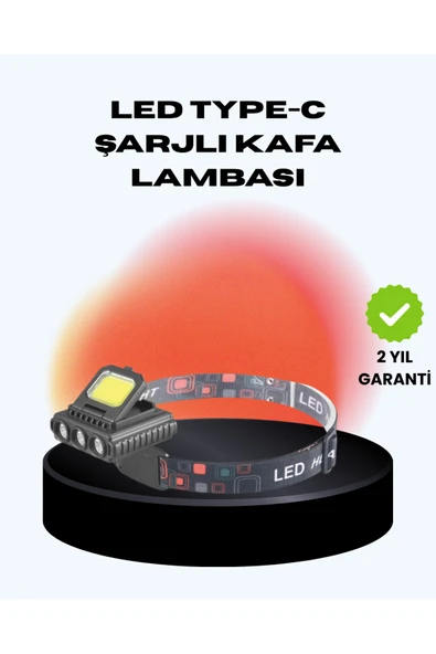 SAYARMARKT COB + XPE LED Kafa Feneri 800 Lumen USB Type C Şarjlı Çok Modlu ürün görseli 1