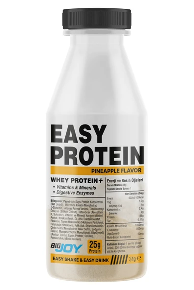 Bigjoy Sports Bigjoy Easy Protein 34g x 12 Adet Ananas Aromalı ürün görseli 1