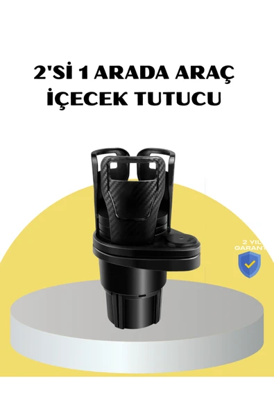 SAYARMARKT Araç İkili Bardak Tutucu Ayarlanabilir Genişlik 360° Döner Sistem ürün görseli 1